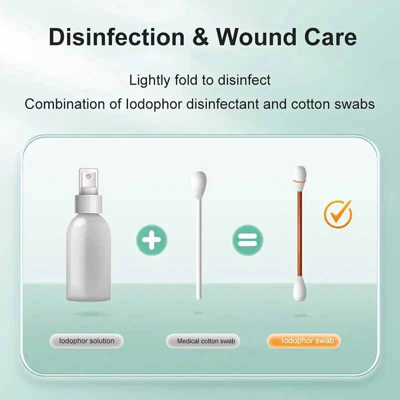 5050-500Pcs Disposable Iodine Cotton Swabs Sterilize Asepsis Family Emergency Kit Care Sanitary Portable Outdoor Medical Suppli-500Pcs Disposable Iodine Cotton Swabs Sterilize Asepsis Family Emergency Kit Care Sanitary Portable Outdoor Medical Supplie 4