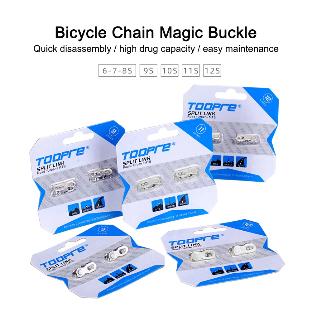 2 Pairs Bicycle Chain Link Connector Joints Silver Cycling Quick Master