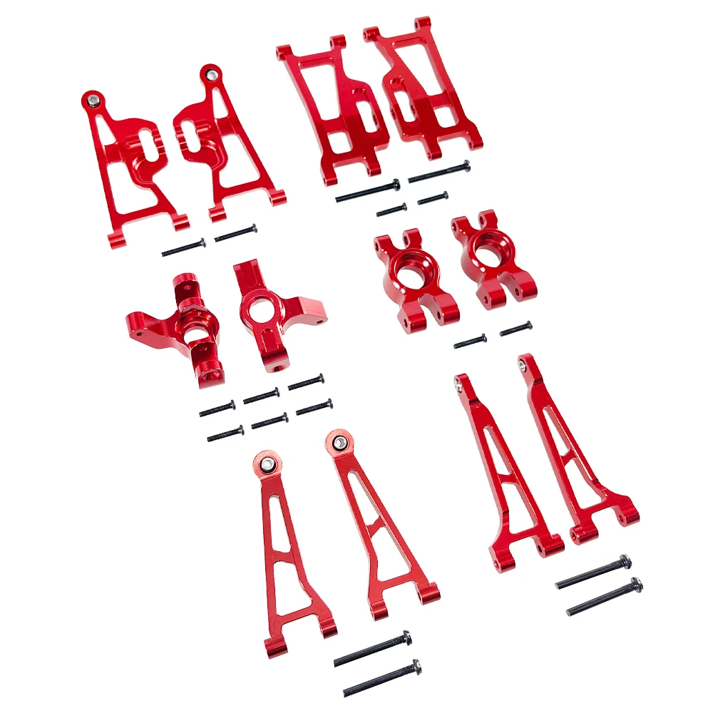 RC Car Metal Steering Cup & Swing Arm Set with Shock Tower Bracket and Body Post Upgrade Parts