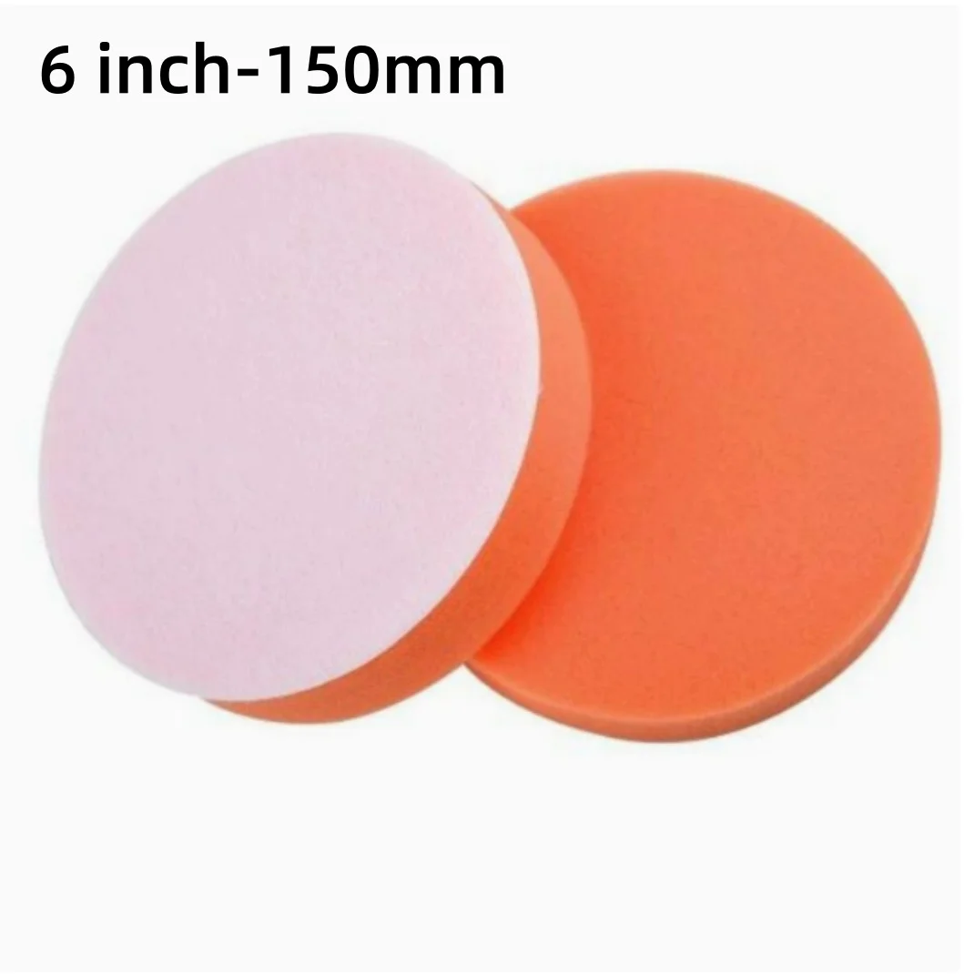 5 Stück 5/6 Zoll Auto-Polierpads Flache Schwamm-Wachspads Selbstklebende Schwammscheiben Auto-Pflege Zubehör – Detail 2