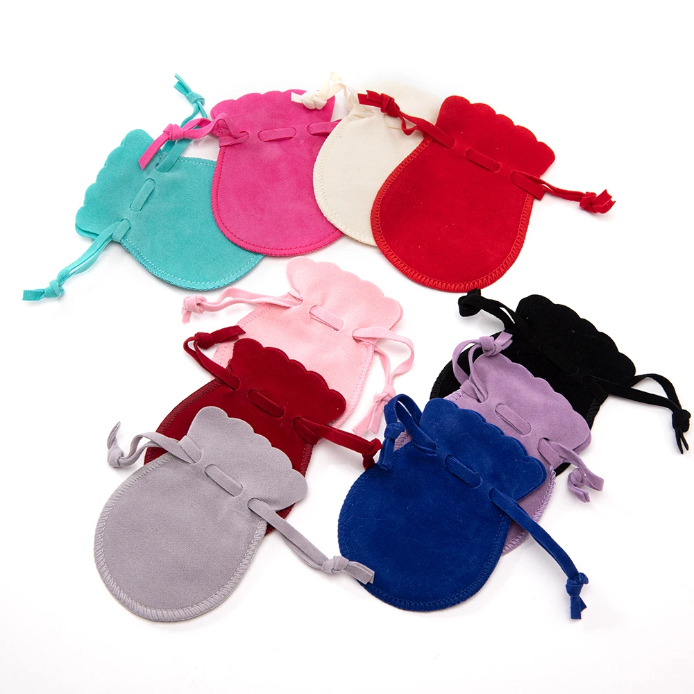 10 teile/los doppelseitige Samt Tasche Kordel zug Kalebasse Beutel Schmuck Verpackung Hochzeit Weihnachts geschenk Display staub dichte Beutel