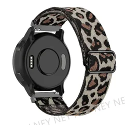 Silicone Smartwatch Replacement Strap - 20mm/22mm Adjustable Wristband for 22mm watch band (Leopard print 16)