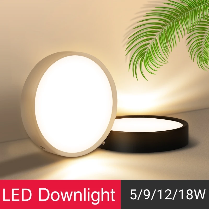 

Modern LED Downlight Ceiling Spot LED Lamp 220V Surface Mounted Panel Mini Spot Lights 5W 9W 12W 18W Home Kitchen Room Lighting