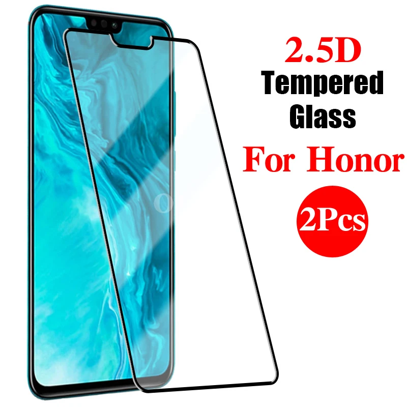 

2Pcs Tempered Glass For Honor V9 V10 V20 8 8X 9 9X Lite 9a 9s 9c 10 10i X10 Pro Screen Protector Smartphones Accessories Film 9H