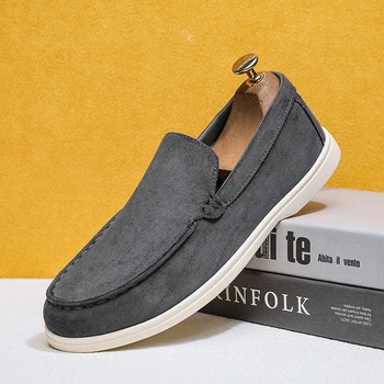 Scarpe casual da uomo leggere Scarpe pigre alla moda Scarpe da guida in pelle scamosciata da uomo traspiranti slip-on da uomo Mocassini comodi 1