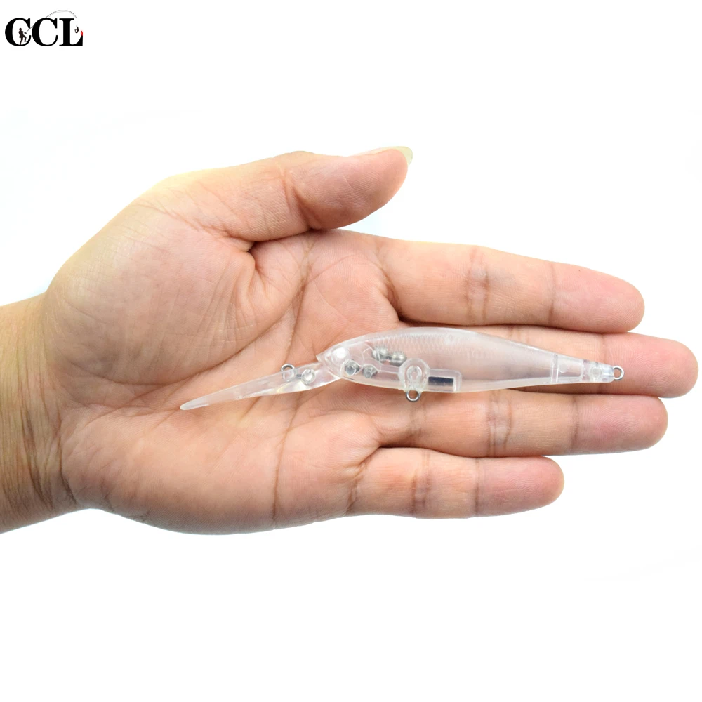 CCLTBA 15pcs/lot Unpainted Jerkbait Minnow Lure 11.5cm 8.5g Deep Crank Wobbler Fishing Lures Blank Minnow Fishing Tackle