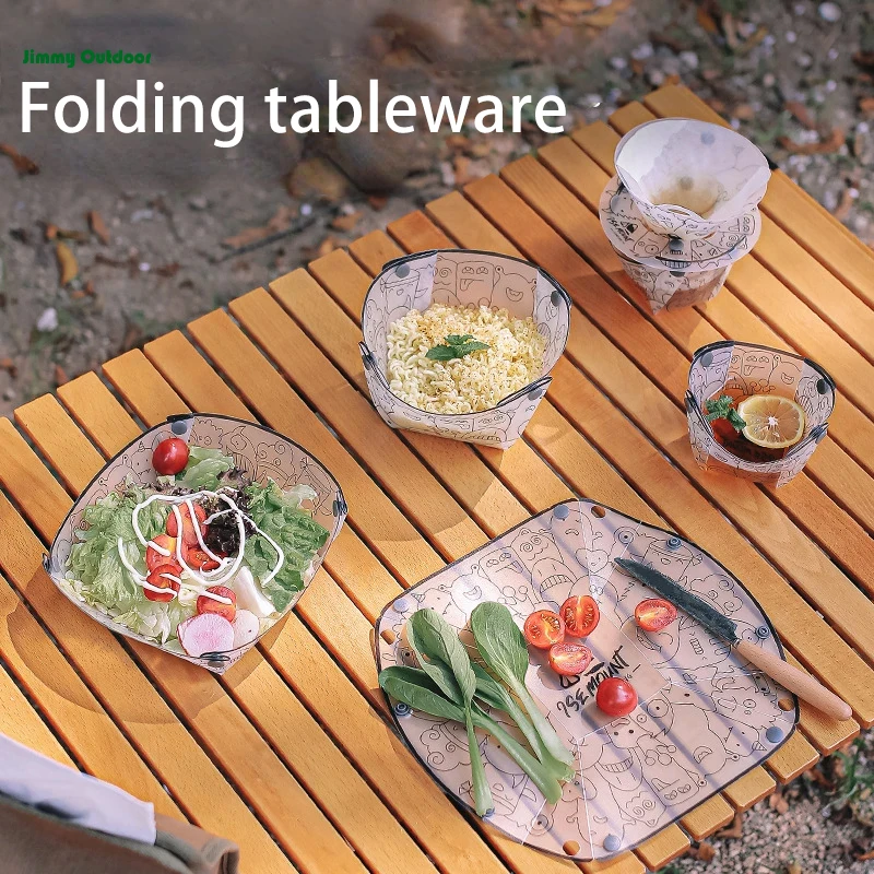 

Outdoor Ultralight Folding Cutlery Multifunctional Bowl/Cup/Plate/Coffee Drip Filter Food Grade Cutlery Set Camping Supplies