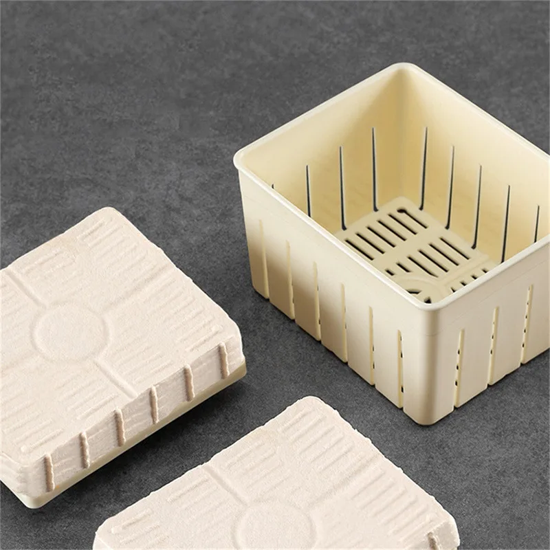 Hot DIY Plastic Tofu Press Mould Homemade Tofu Mold Soybean Curd Making Mold With Cheese Cloth Kitchen Cooking Tool Set
