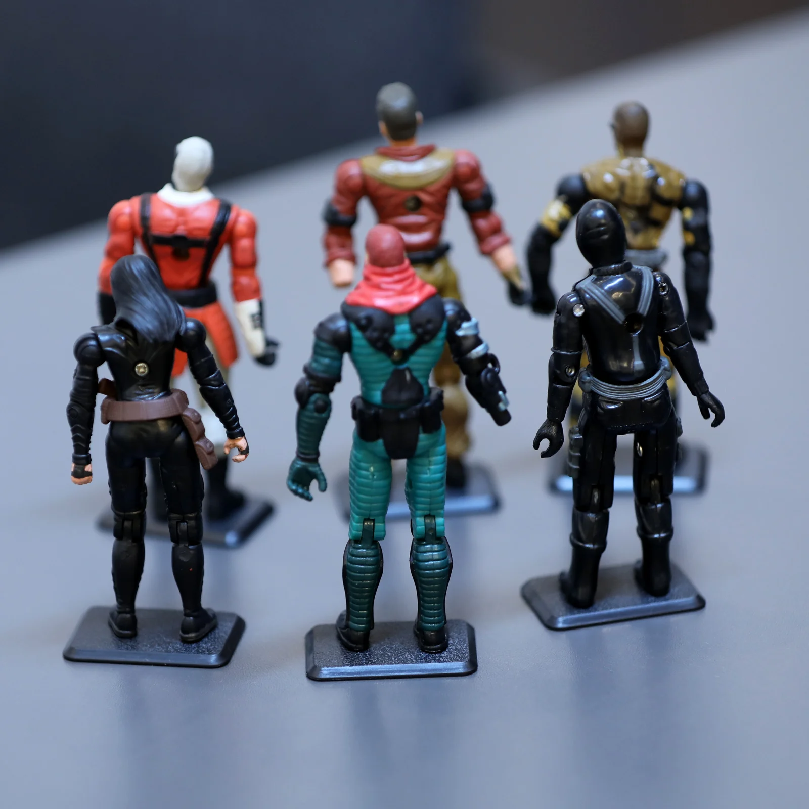 GI JOE 3.75" Figure Repair Parts Lot - Stand Bases, T Hooks, O-Rings & Screws