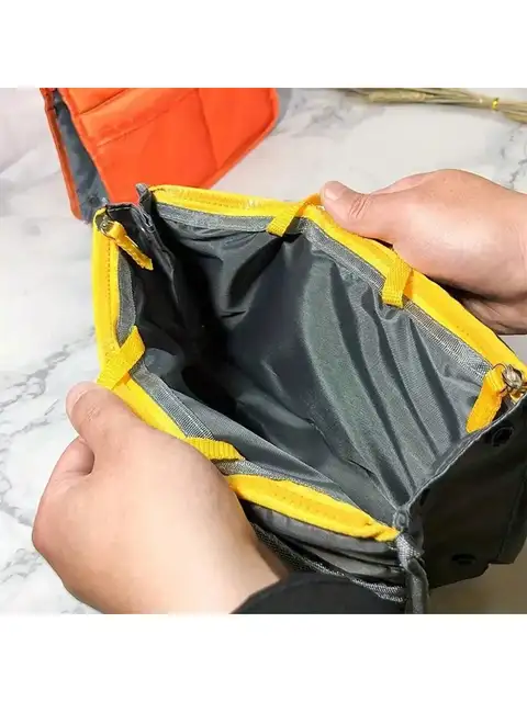 Multi Functional Large Capacity Makeup Bag Portable Double Zipper Toiletries Travel Storage Bag Mommy Bag Multi Pocket Cosmetic 6