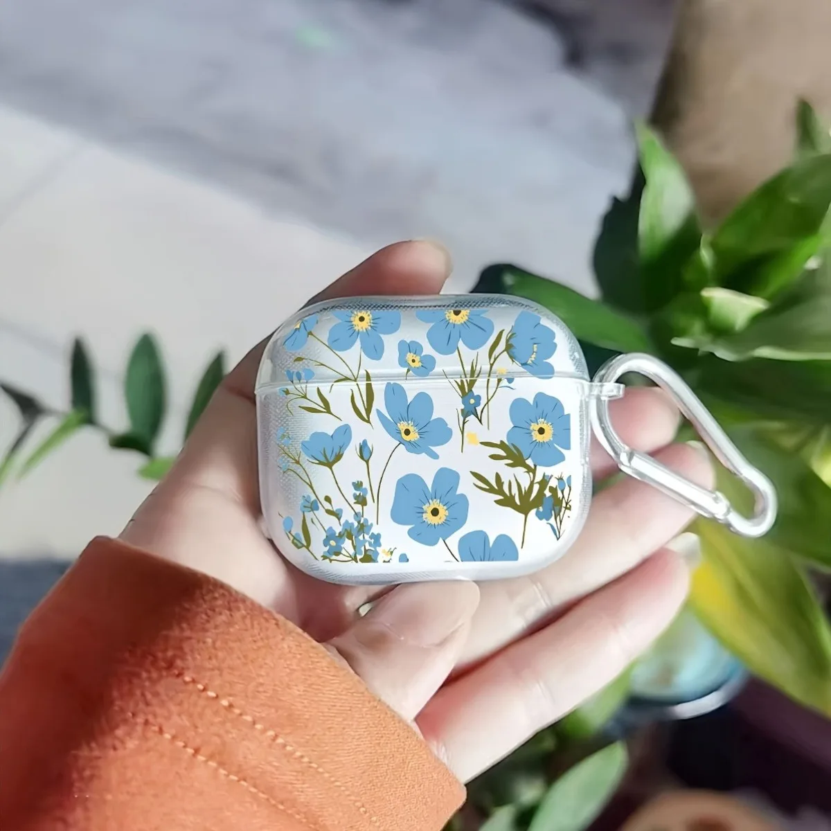 Clear Soft Protective AirPods Case with Keychain