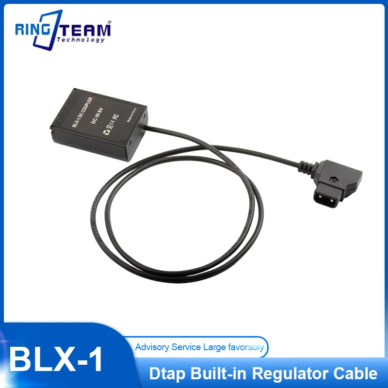 

Dtap D-tap BLX-1 BLX 1 DC Coupler BLX1 Dummy Battery Built-in Regulator Power Cable for Olympus OM1 OM-1 Micro SLR Camera