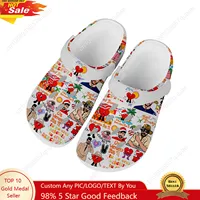 Bad Bunny Hot Hip Hop Rapper Home Clogs Custom Water Shoes Men Women Teenager Sandals Garden Clog Breathable Beach Hole Slippers 1