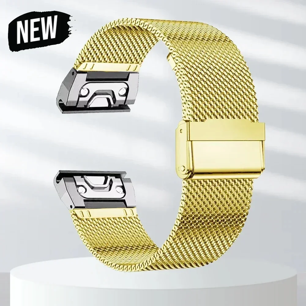 Quick Fit Stainless Steel Band, Universal Sports Watch Strap 20/22/26mm