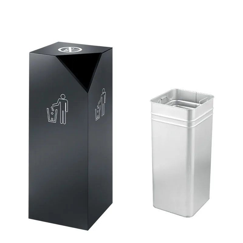금속 큰 쓰레기통 안티 냄새 정원 현대 클리너 패션 휴지통 빈 야외 스테인레스 스틸 Cubo 드 Basura 청소 도구 선물
