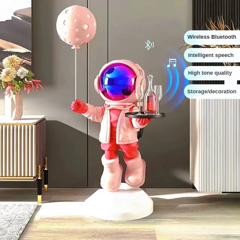 Large Creative Astronaut Astronaut Floor-standing Storage Ornaments, Smart Home Decorations, Bluetooth Speaker Functions 2