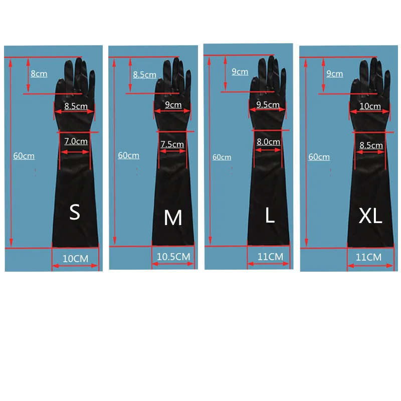 Unisex Latex Rubber Gloves Black Moulded Seamless Shoulder Length Long Fetish Gloves Culb Wear Cosplay Costumes for Women cosplay gloves latex gloves