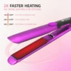 Hair Straightener Curler Plasma Keratin Treatment 500°F Hair Flat Irons For Frizzy Hair Styling Tool 110-240V Dual Voltage 2