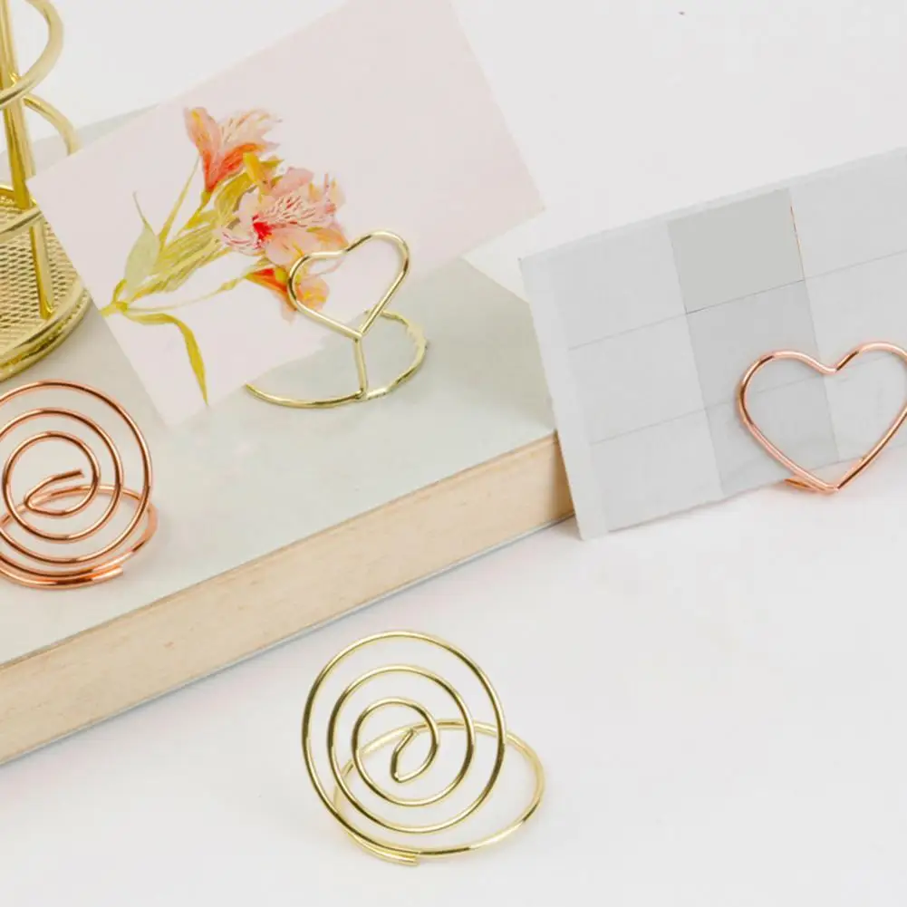 

20Pcs/Set Memo Holder Practical Lightweight Exquisite Name Cards Memo Holder for School Memo Clip Stand Memo Clip Stand