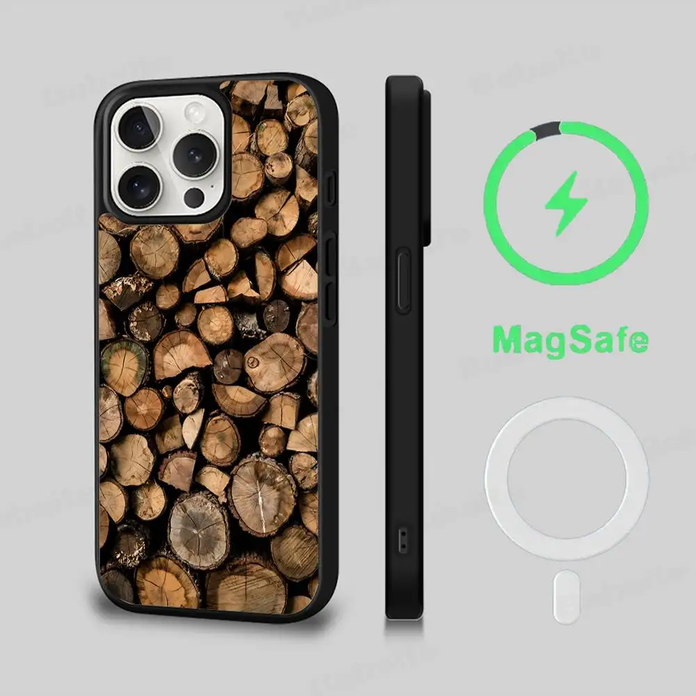 Wood Texture Art MagSafe Phone Case - Shockproof Cover