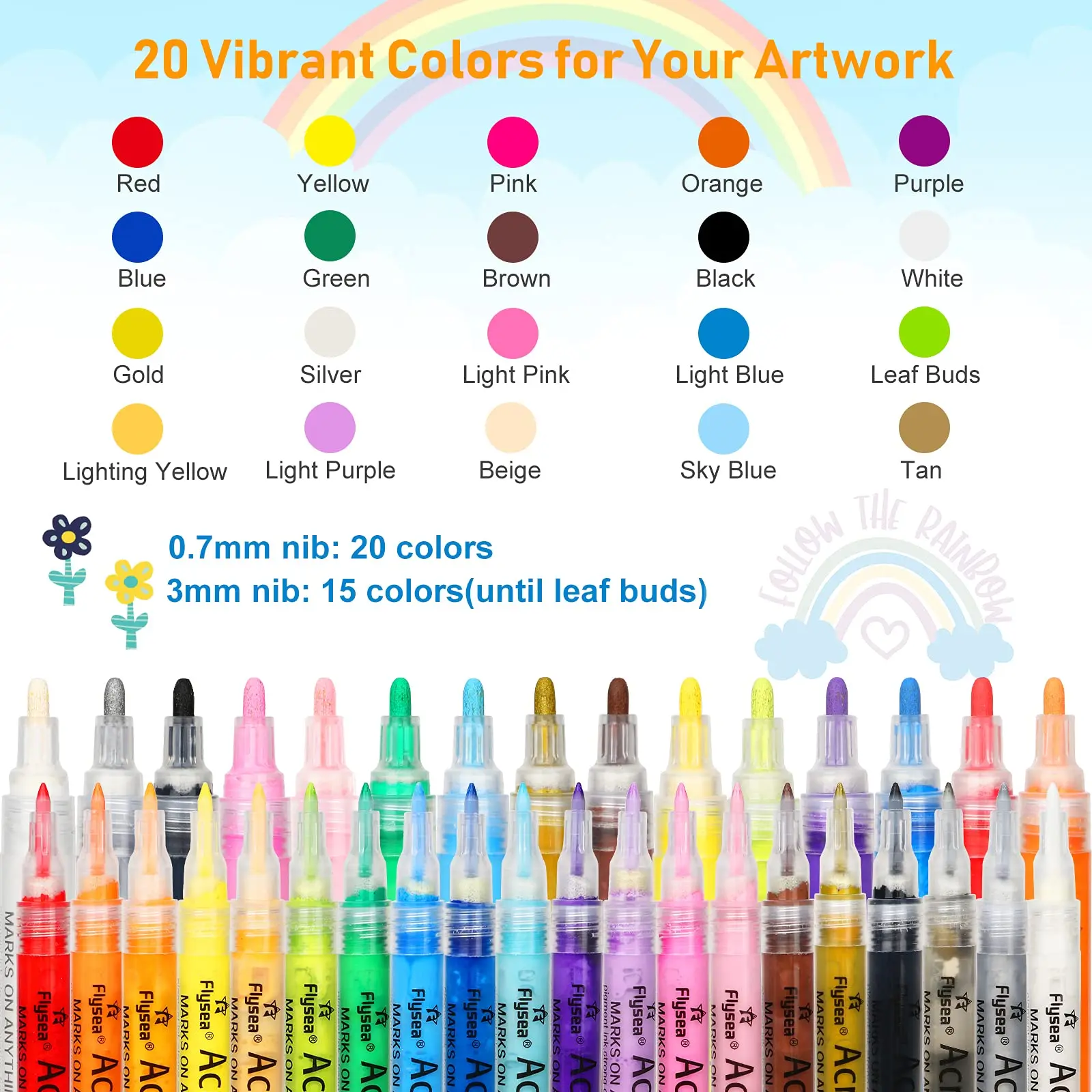 Arrtx 32 Colors Sketching Markers Dual Brush Acrylic Paint Marker Pens On  Rock Glass Canvas Metal Ceramic Mug Wood Plastic - AliExpress