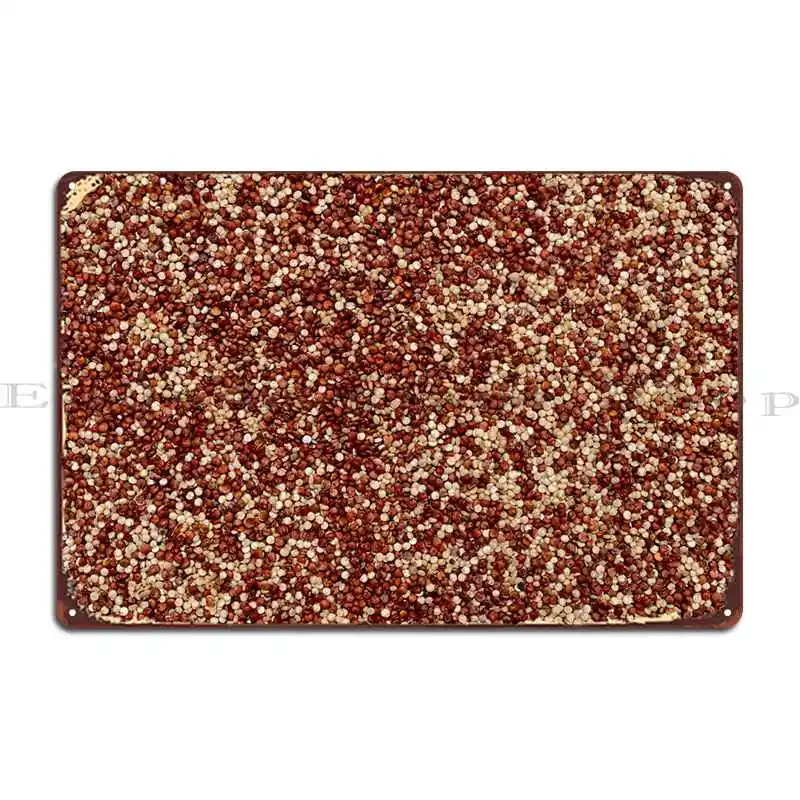 Red Chia Seeds Texture Targa In Metallo Poster Garage Garage Pub Piatti Design Cinema Tin Sign Poster