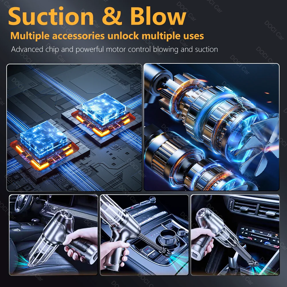 Wireless Car Vacuum Cleaner vacuum cleaner handheld vacuum cleaner wireless vacuum cleaner portable vacuum cleaner Powerful Blowable Cordless Portable Robot Vacuum Cleaner Car&Home Dual-use Hand Mini