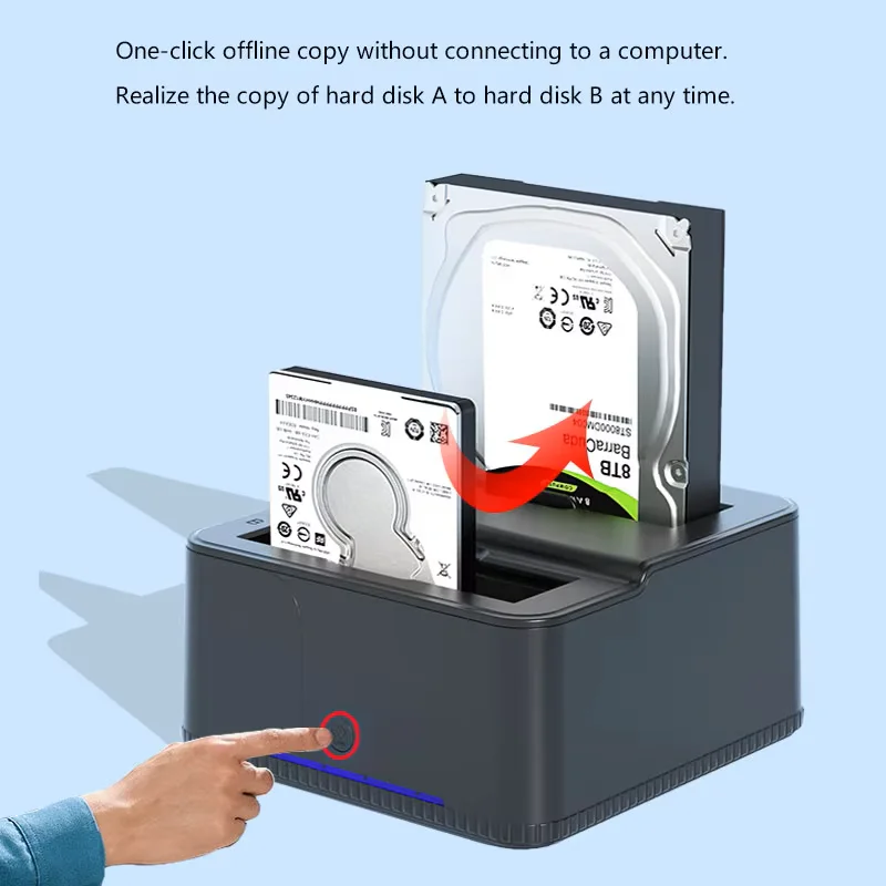 하드 드라이브 도킹 스테이션 USB 3.0 - SATA HDD 도킹 스테이션 (2.5/3.5인치 SATA HDD 인클로저 및 SSD 하드 드라이브용)