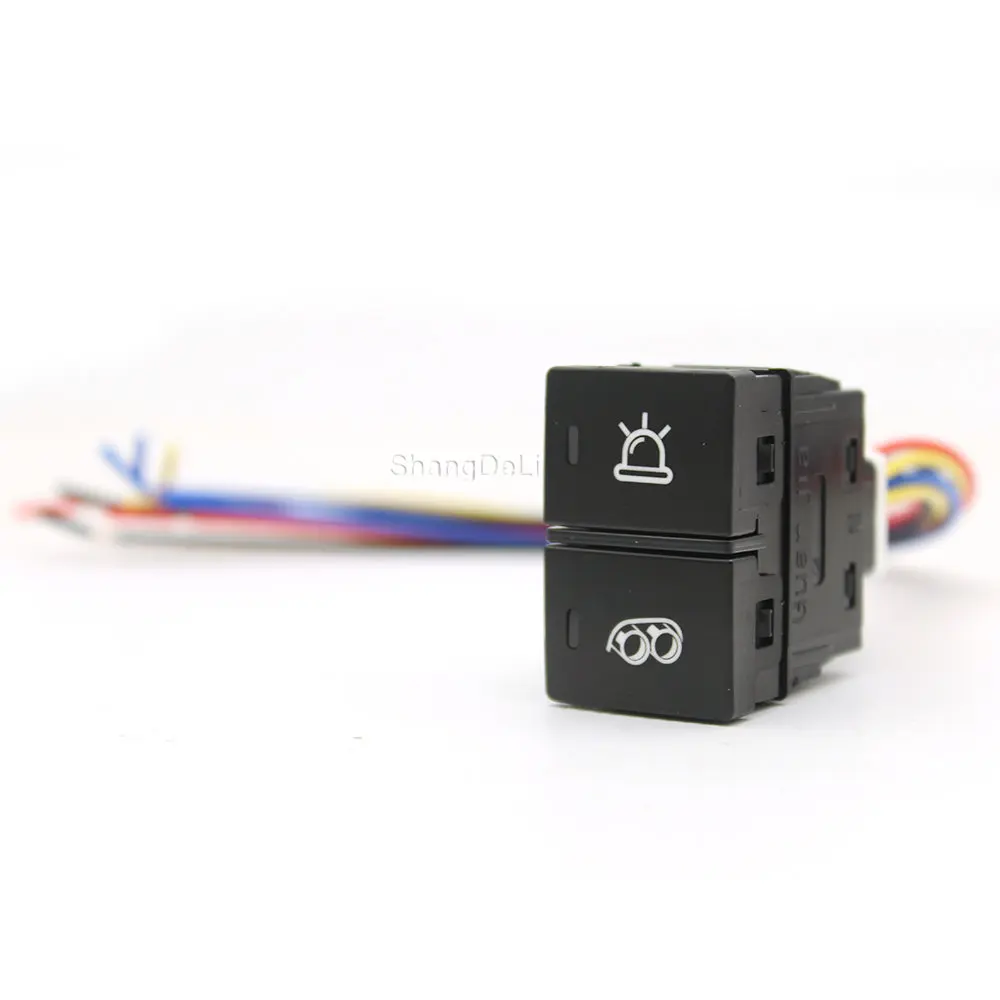 Auto Dual Green Led Light Fan Aux Battery Switch Warn Light Interruttore Di Scarico Luci Laterali Posteriori Pulsante Paraurti Sul Tetto Barra Led Per