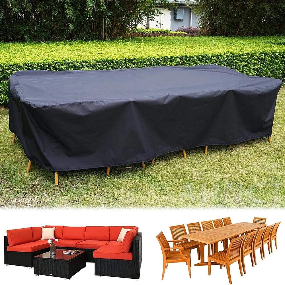 Outdoor furniture cover UV protection outdoor table cover heavy outdoor lawn garden table and chair cover dust cover