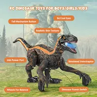 Children's remote control dinosaur toys, electronic remote control toys educational walking toys with lights and sounds recharge 2