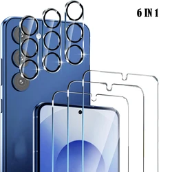 Premium 9H Tempered Glass Screen and Lens Protector Set with Fingerprint Unlock - Galaxy A36 (6in1)