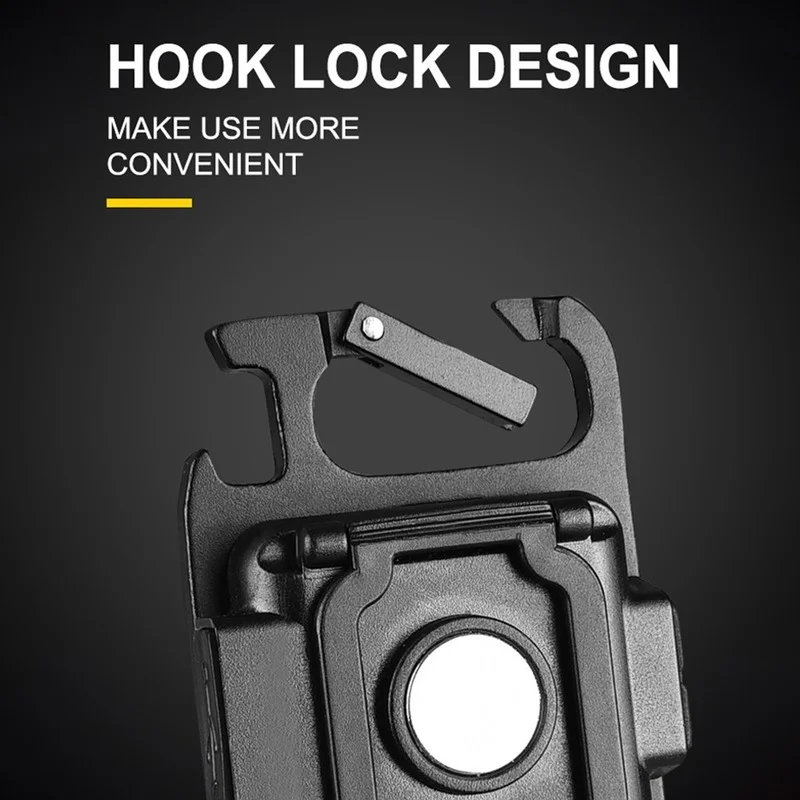 PD® - Mini lampe de poche - Lampe de poche LED - COB - 4 modes d'éclairage - noir