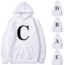 

New Hoodies 26 English Black Letter Print Series Men Women Hooded 2022 Fashion Pullovers Harajuku Warm Clothing Loose Streetwear