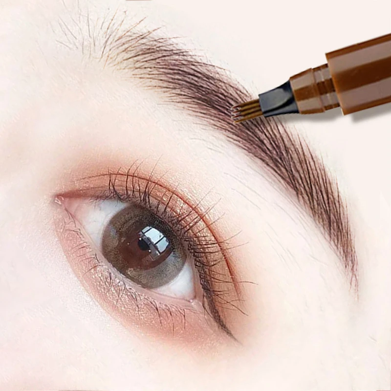 

4 Point Eyebrow Pencil Maquillajes Para Mujer Waterproof Liquid Eyebrow Pen Makeup Long Lasting Cosmetic Microblade Brow Pencil