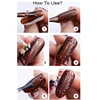 Nail Art Magnet Stick Cat Eyes Double Headed Magnet Polish UV Gel Strong Magnetic Pen Manicure Tools 3 Color Nail Magnetic Stick 6