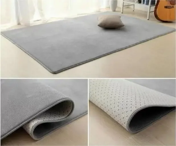 

Coral velvet home carpet, tatami mat, modern minimalist living room, bedroom, solid color, thickened non-slip square carpet