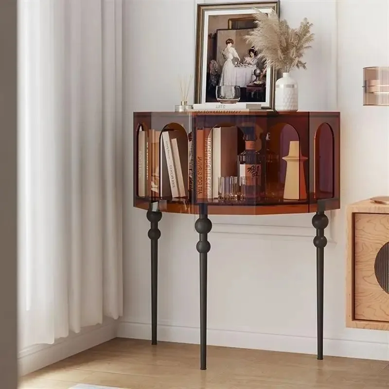 Consolle alla moda in acrilico con portaoggetti Consolle moderne e minimaliste romane Mobili industriali Chic Consola Mueble - immagine 5