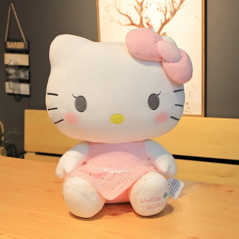 

Милая плюшевая кукла Hello Kt, 60 см, милая плюшевая кукла Sanrio Kitty, криптотическая набивная кошка, плюшевое животное, плюшевая игрушка, детский подарок на день рождения и Рождество