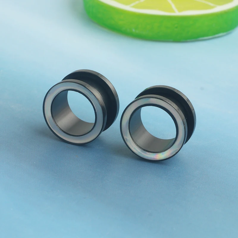 1 Pair Stainless Steel Ear Plugs and Tunnels Piercing Jewelry Screw Stretchers Expanders Punk Unisex Earrings Ear Gauges Plugs