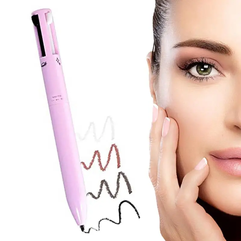 4 In 1 Makeup Pen Waterproof Cosmetic Pencil 4 Color Multifunction