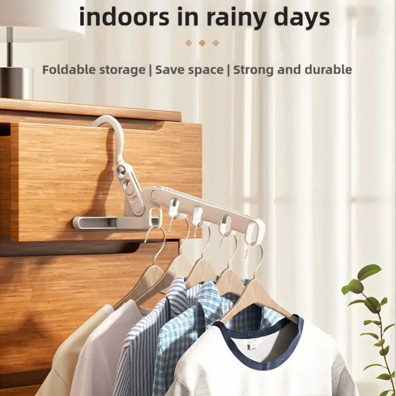 Drying Rack Portable Foldable Travel Hanger Folding Clothes Drying Rack Travel Hangers Hanging Rack 5 Holes