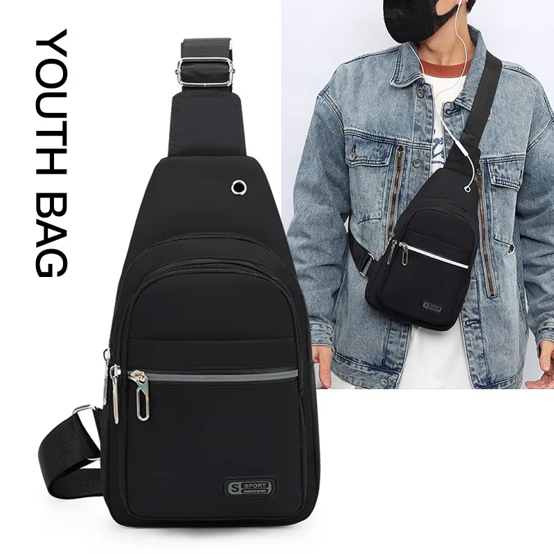 

New Bra Bag Fashion Trend Oxford Fabric Backpack Casual Crossbody Bag Chest Bag Fanny Pack Cross Bodybag For Outdoors Hiking