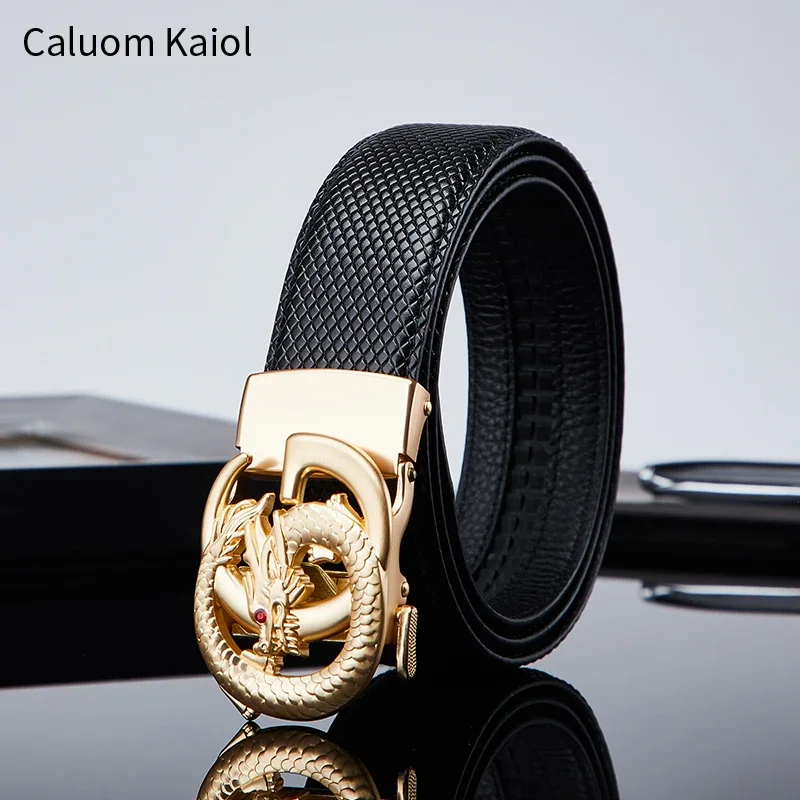 

Caluom Kaiol Luxury Brand Cowhide Waistband Work Wear Faucet Men's Designer Belts Business Casual Fashion Upscale Gift 8055A56