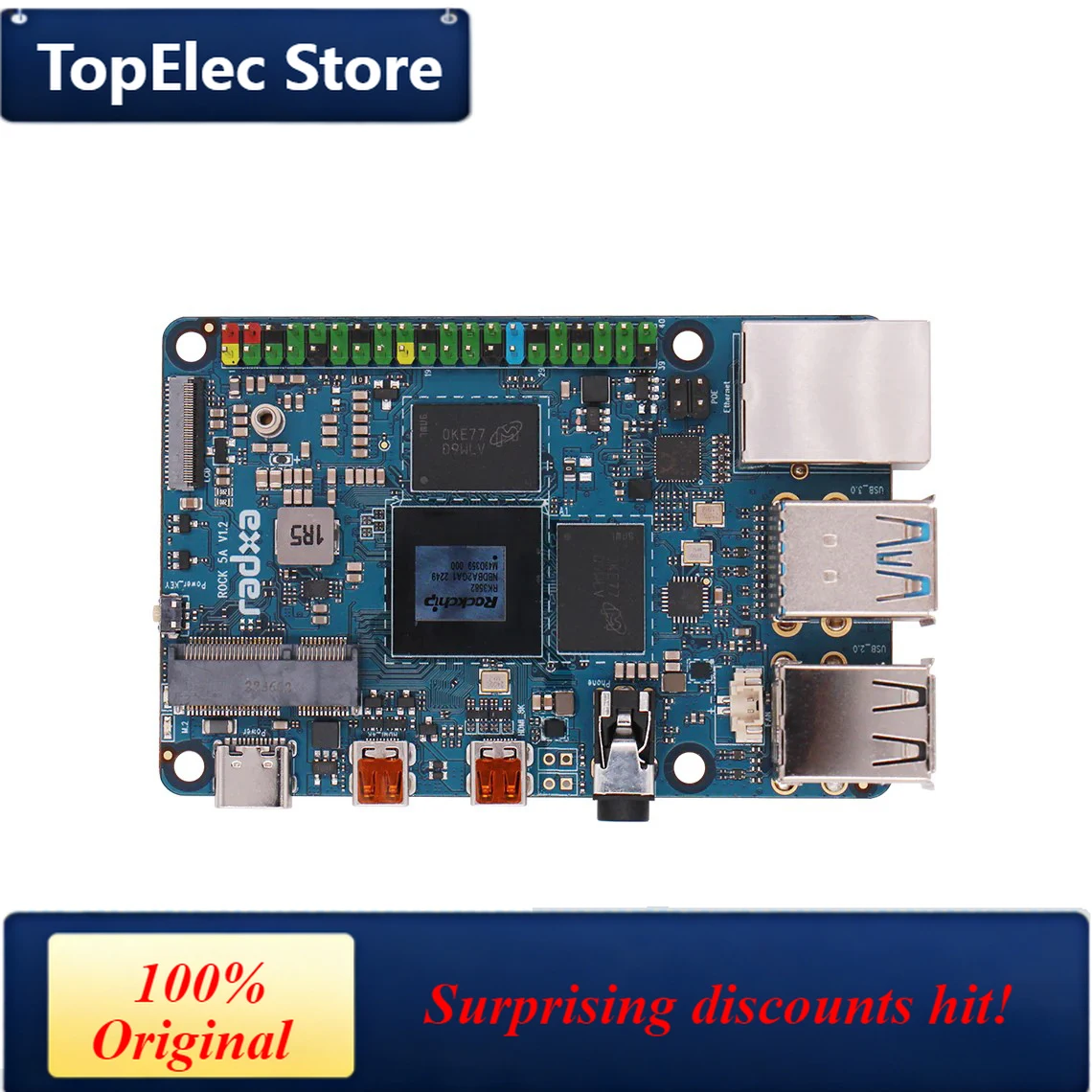 TopElec Radxa ROCK 5A Blue Edition RK3588S Eight-core Single-board ...