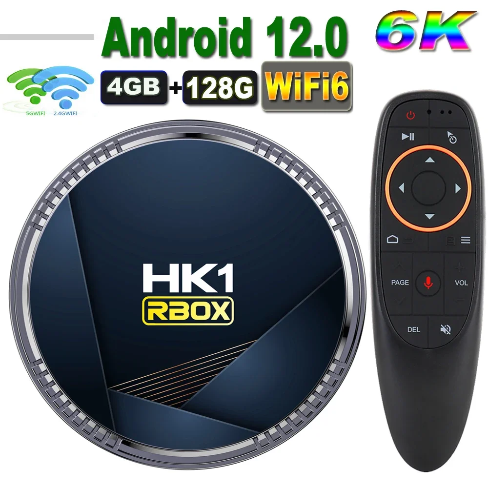 For Xiaomi HK1 RBOX H8 Android 12 TV Box Allwinner H618 6K 2.4G 5G Wifi 6 128G 64GB 32GB 16G BT5.0 Global Media Player Receiver