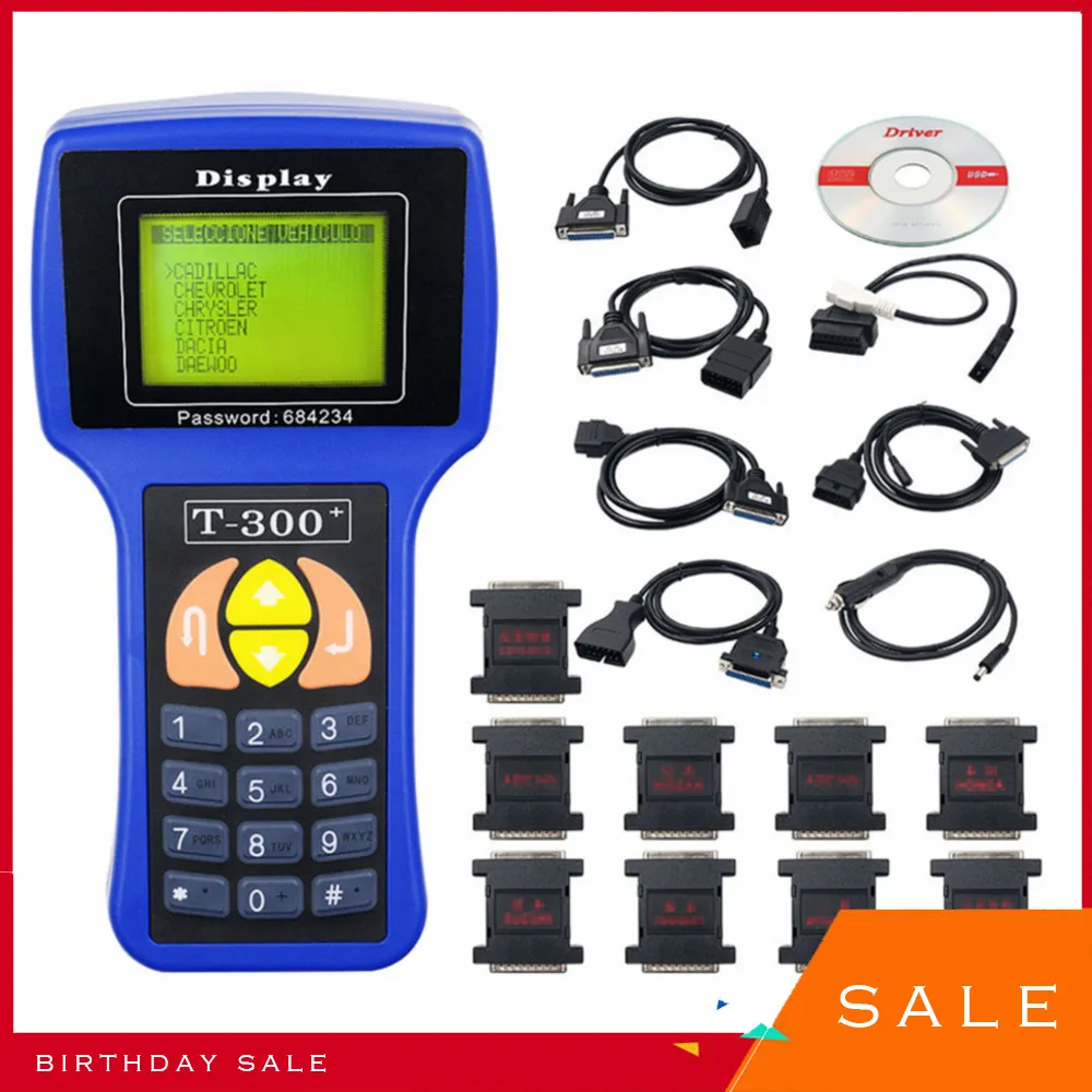 

Professional T300 Key Programmer V21.9 English / Spanish T 300 Car Key Maker T 300 Transponder Key Matching