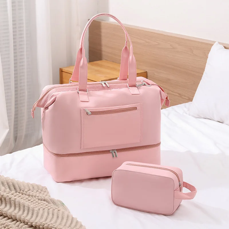 Travel Bag Large Capacity Luggage Dry Wet Separation Storage Bags Sports Fitness Leisure Multi-function Shoulder Crossbody Y24A