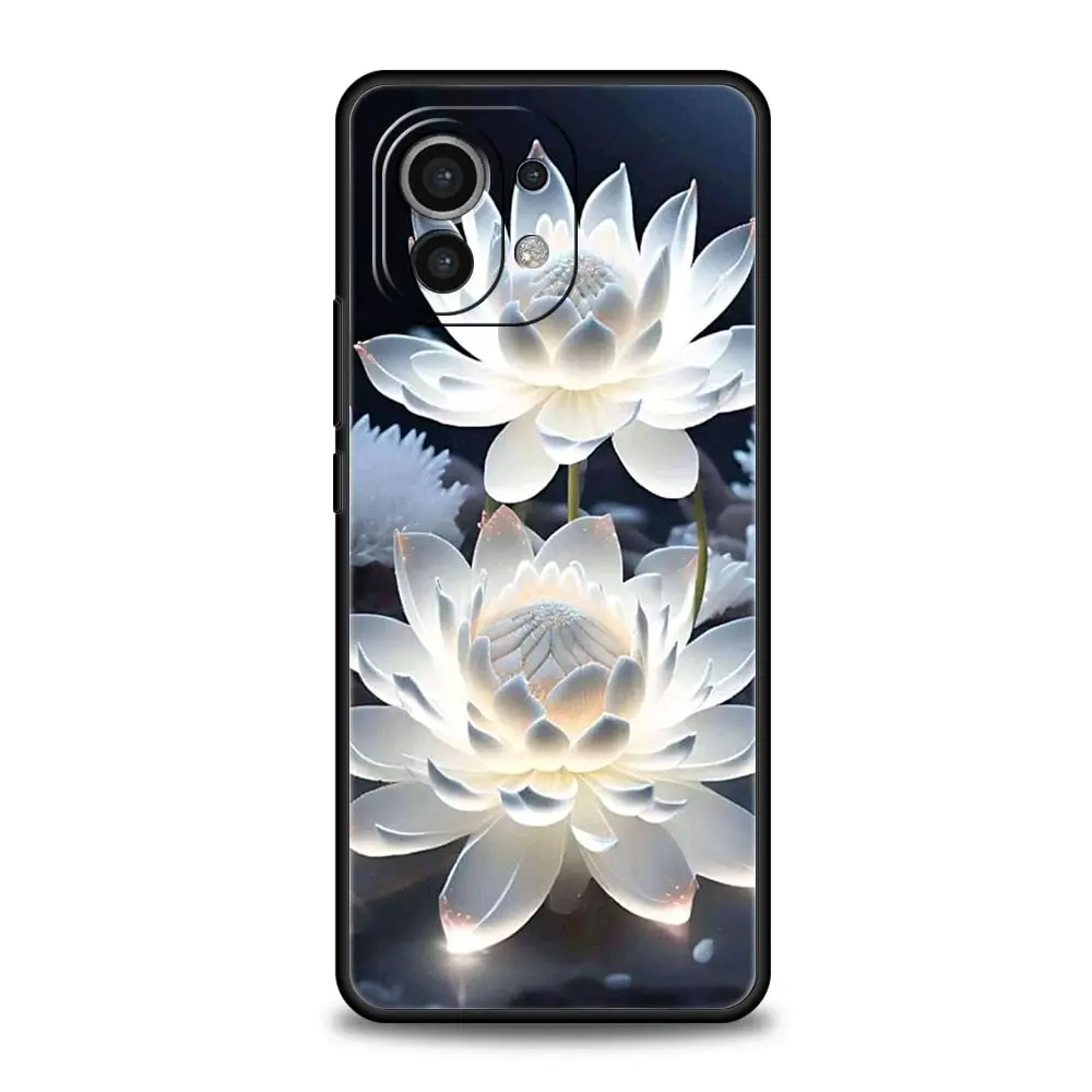 Luxury Lotus Flower Soft TPU Phone Case