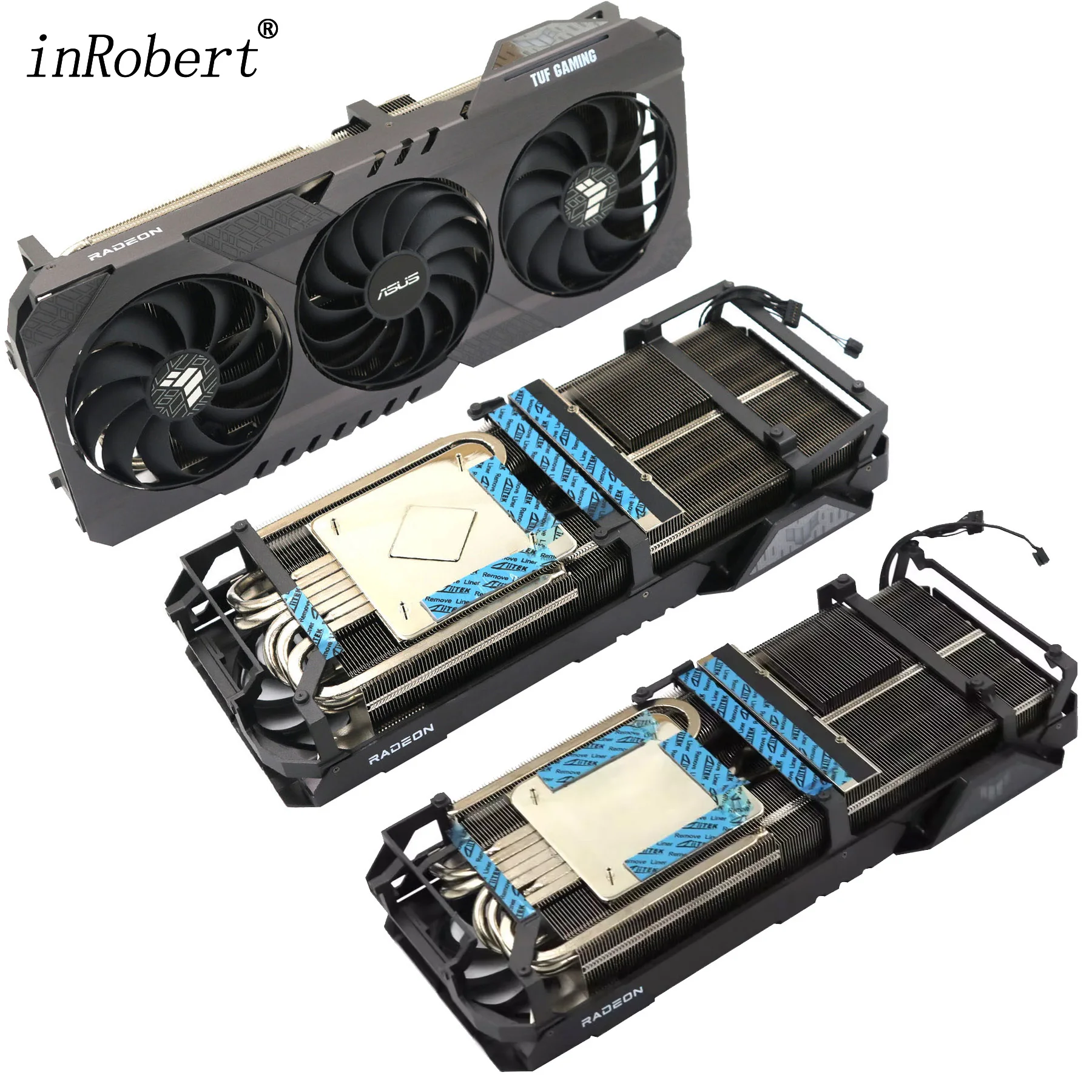 Radiatore Per Scheda Video Per Asus Tuf Rx6700Xt 6800 6800Xt 6900Xt 6950Xt Dissipatore Di Calore Per Scheda Grafica Con Cornice Centrale
